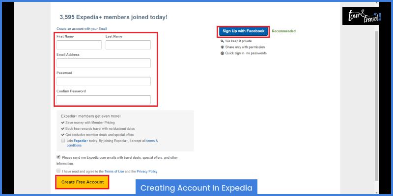 How To Create An Account In Expedia