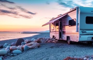 rv camping on the beach in florida