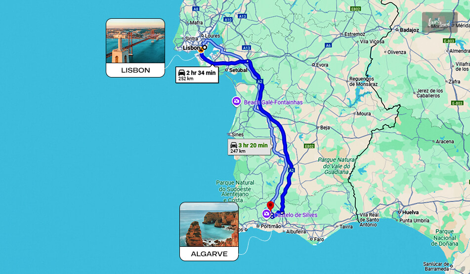 What Is The Lisbon to Algarve Distance