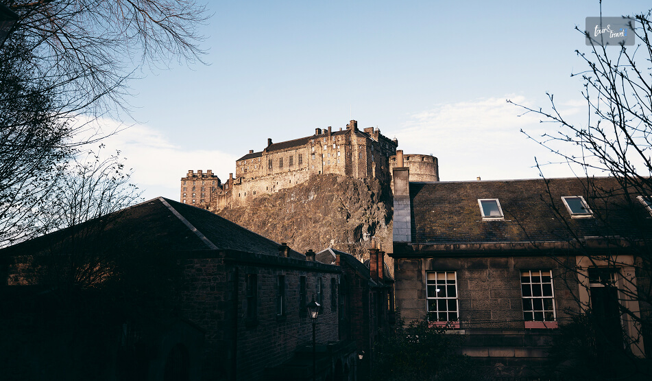Enjoying The View Of The Edinburgh Castle From Vennel Viewpoint