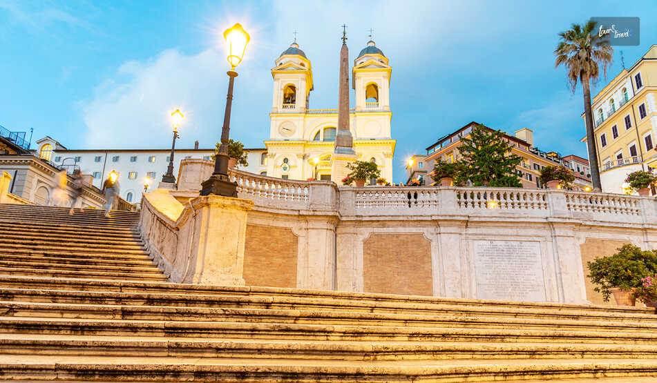Walking Up The Spanish Steps