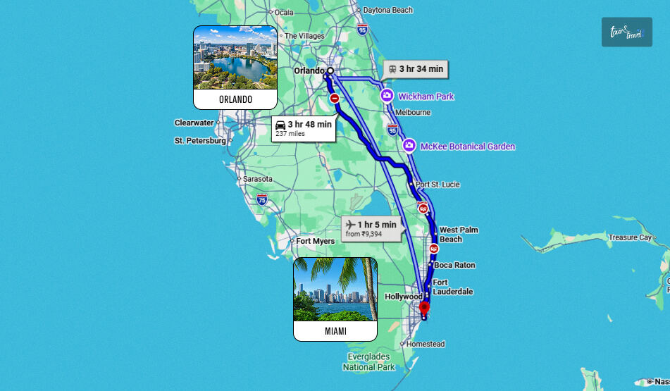 How Far Is Orlando From Miami