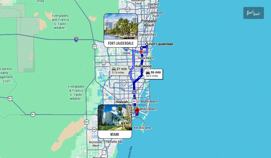Travel From Fort Lauderdale To Miami By Car