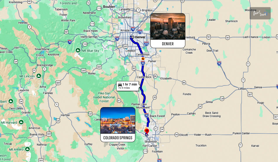 What Is The Denver To Colorado Springs Distance