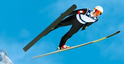 how is it possible for ski jumpers to stay in the air so long and how do they train for that
