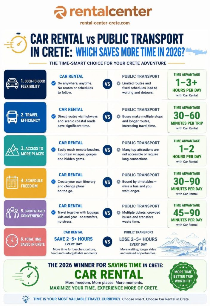 Does Car Rental Crete Save More Time Than Public Transport In 2026? Find Out!